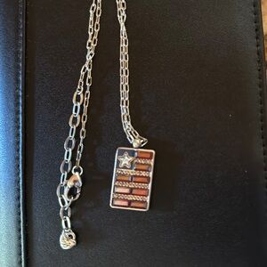 Brighton American Flag Necklace